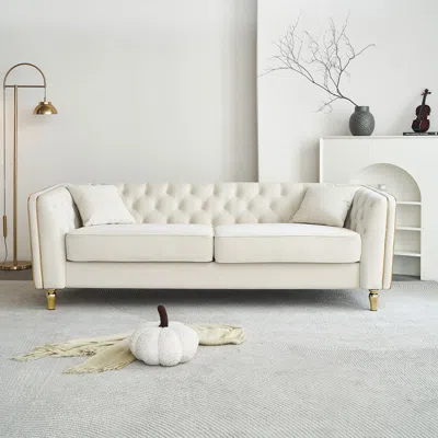 Streamdale Furniture Streamdale Modern Tufted Velvet Sofa - Stylish & Comfortable