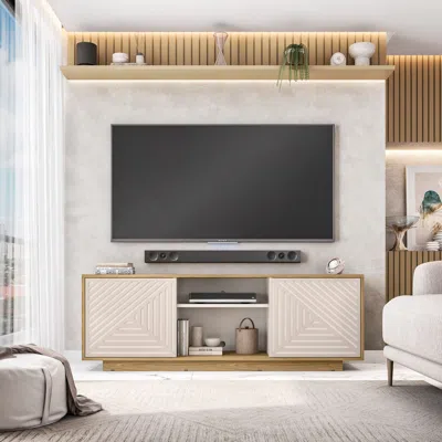 Streamdale Furniture Streamdale Modern Tv Stand For Tvs Up To 70" In Brown