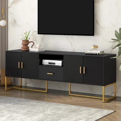 Streamdale Furniture Streamdale Modern Tv Stand For Tvs Up To 70" With Storage And Safety Device