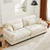 Streamdale Furniture Streamdale Modern Two-seater Velvet Sofa With Pillows, Cream