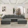 Streamdale Furniture Streamdale Modern U-shaped Sofa With Ottomans & Storage