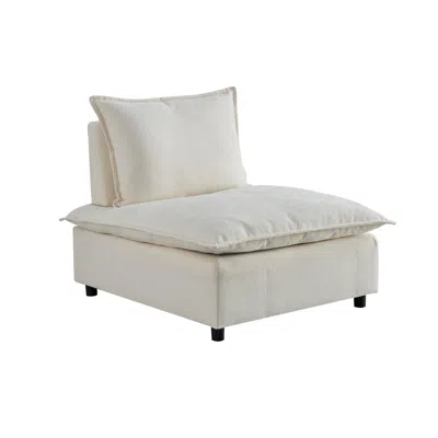 Streamdale Furniture Streamdale Modern Upholstered Chair Leisure Sofa Lounge Chair Removable Pillow - Armless Accent Chai