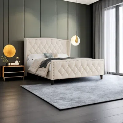 Streamdale Furniture Streamdale Modern Upholstered Queen Bed Frame