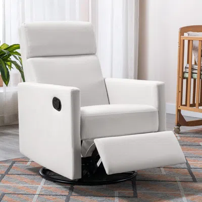 Streamdale Furniture Streamdale Modern Upholstered Rocker Nursery Chair Plush Seating Glider Swivel
