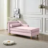 Streamdale Furniture Streamdale Modern Upholstery Chaise Lounge Chair With Storage Velvet (pink)