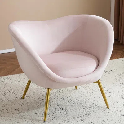 Streamdale Furniture Streamdale Modern Velvet Accent Chair With Legs