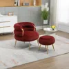 Streamdale Furniture Streamdale Modern Velvet Accent Chair With Metal Frame
