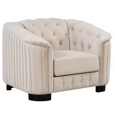 Streamdale Furniture Streamdale Modern Velvet Accent Sofa With Removable Cushions