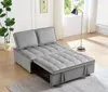 Streamdale Furniture Streamdale Modern Velvet Convertible Sofa Bed With Detachable Backs