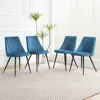 Streamdale Furniture Streamdale Modern Velvet Dining Chairs (set Of 4)