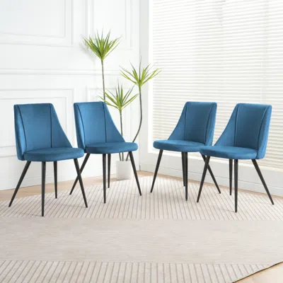 Streamdale Furniture Streamdale Modern Velvet Dining Chairs (set Of 4)