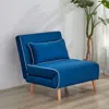 Streamdale Furniture Streamdale Modern Velvet Foldable Sofa Bed - Blue