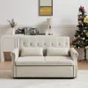 Streamdale Furniture Streamdale Modern Velvet Loveseat Sleeper Sofa With Pull Out Bed