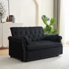Streamdale Furniture Streamdale Modern Velvet Loveseat Sleeper Sofa With Pull-out Bed