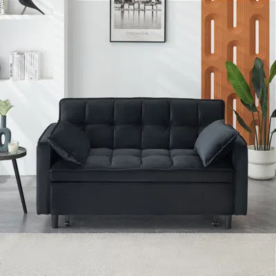 Streamdale Furniture Streamdale Modern Velvet Sleeper Sofa With Pillows & Pockets