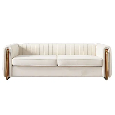 Streamdale Furniture Streamdale Modern Velvet Sofa