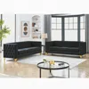 Streamdale Furniture Streamdale Modern Velvet Sofa Set With Button Tufted Design
