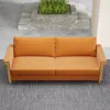 Streamdale Furniture Streamdale Modern Velvet Sofa With Gold Legs & Deep Cushions (76.34")