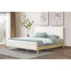 Streamdale Furniture Streamdale Modern White Boucle Upholstered Bed With Rubberwood Legs, King, White