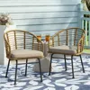 Streamdale Furniture Streamdale Modern Wicker Chair With Angled Legs And Water-resistant Cushions