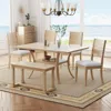 Streamdale Furniture Streamdale Modern Wood Dining Table & Chair Set With Bench And Cushions