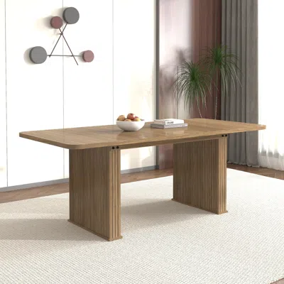 Streamdale Furniture Streamdale Modern Wood Dining Table With Pedestal