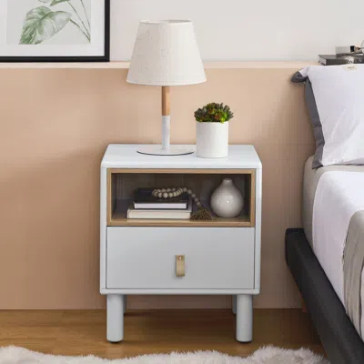 Streamdale Furniture Streamdale Modern Wooden Bedside Table With Drawer