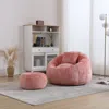 Streamdale Furniture Streamdale Modern Xl Round Bean Bag Chair W/ Footrest & Pillow