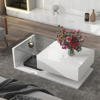 Streamdale Furniture Streamdale Modernist Glass-wood Center Table