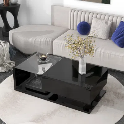Streamdale Furniture Streamdale Modernist Glass-wood Center Table