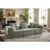 Streamdale Furniture Streamdale Modular 3-seat Chenille Sofa, Deep-seat Couch, Tool-free Setup, Low-profile, 111" W - Lig