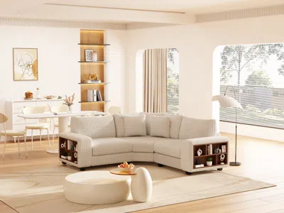 Streamdale Furniture Streamdale Modular 3-seat Corner Sofa With Storage And Armrests