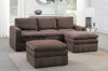 Streamdale Furniture Streamdale Modular 5 Piece Corner Sectional Set, Mink Morgan Fabric