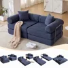 Streamdale Furniture Streamdale Modular Couch Sofa Bed For Apartment, Convertible Sofa Bed, Blue