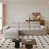 Streamdale Furniture Streamdale Modular Down & Linen Sofa With Adjustable Back & Storage In White