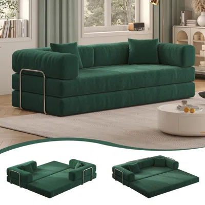 Streamdale Furniture Streamdale Modular Sectional Sofa Bed - Green