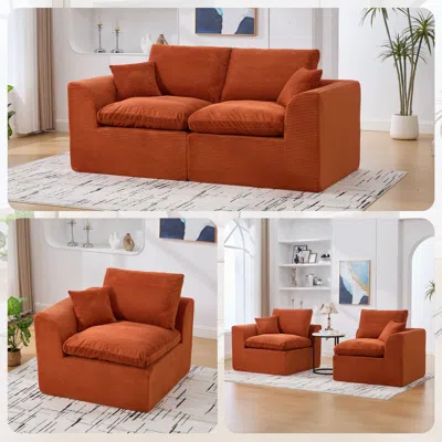 Streamdale Furniture Streamdale Modular Sectional Sofa Cloud Couch, Comfy Modern 2 Seater With Removable Cushion Covers