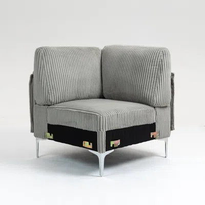 Streamdale Furniture Streamdale Modular Sectional Sofa Corner Seat,middle Seat Module Couch,gray