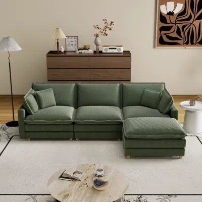 Streamdale Furniture Streamdale Modular Sectional Sofa, Deep Seat Couch For Living Room, 4 Pillow