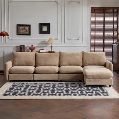 Streamdale Furniture Streamdale Modular Sectional Sofa With Solid Wood Frame & Free Combination