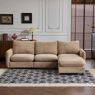 Streamdale Furniture Streamdale Modular Sectional Sofa With Solid Wood Frame & Free Combination