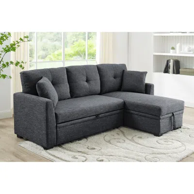 Streamdale Furniture Streamdale Modular Sleeper Sectional Sofa With Storage In Gray