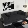 Streamdale Furniture Streamdale Modular Sofa Convertible Pudding Block Sofa Bed With Armrests - Gray In Black