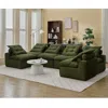 Streamdale Furniture Streamdale Modular Sofa No Arms, Corduroy, Neck Pillow, Lumbar Pillow, 6 Seats