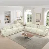 Streamdale Furniture Streamdale Modular Sofa Set, Flared Arms, Removable Skirts, Beige White In White