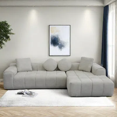 Streamdale Furniture Streamdale Modular Sofa With Sponge Foam, L-shape Chaise & Upholstery