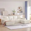 Streamdale Furniture Streamdale Modular U-shaped Chenille Sectional Sofa With Ottomans