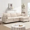 Streamdale Furniture Streamdale Modular Velvet U-shaped Sofa With Ottoman & Pillows