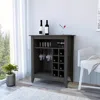 Streamdale Furniture Streamdale Mojito Bar Cabinet, One Open Drawer, One Open Shelf, Carbon Espresso