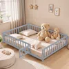 Streamdale Furniture Streamdale Montessori Floor Bed For Toddlers: Grey Wood